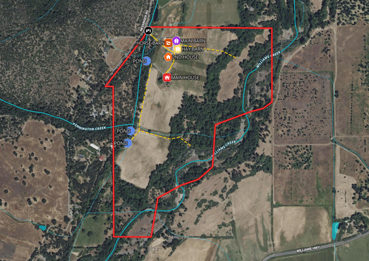 701 Messinger Road - Benton Family Ranch - 112 Acres along Williams Creek